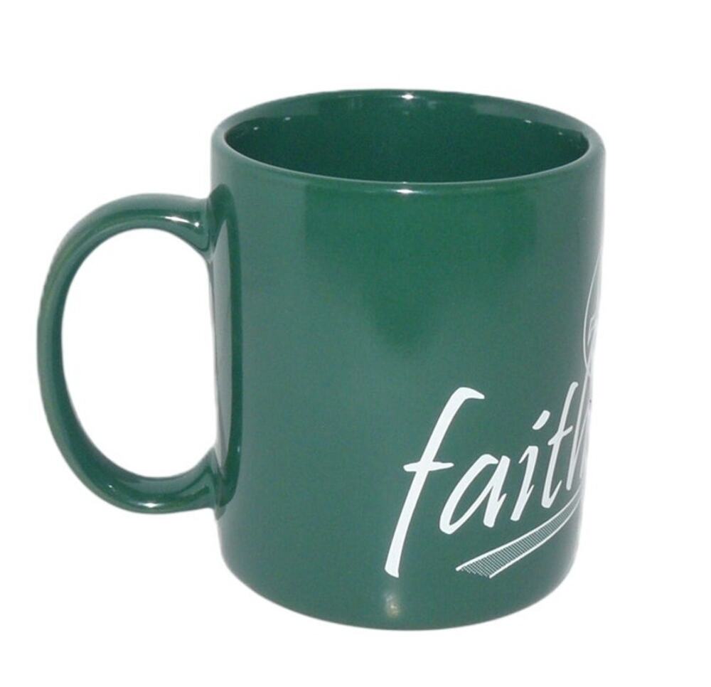Faith Walk Green Ceramic Coffee Mug 11 Oz Inspirational Design By Silver Phoenix